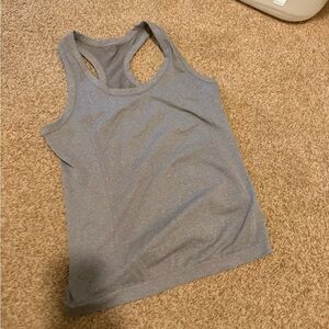 Old Navy Light Gray Ribbed Tank - Scoop Neck
